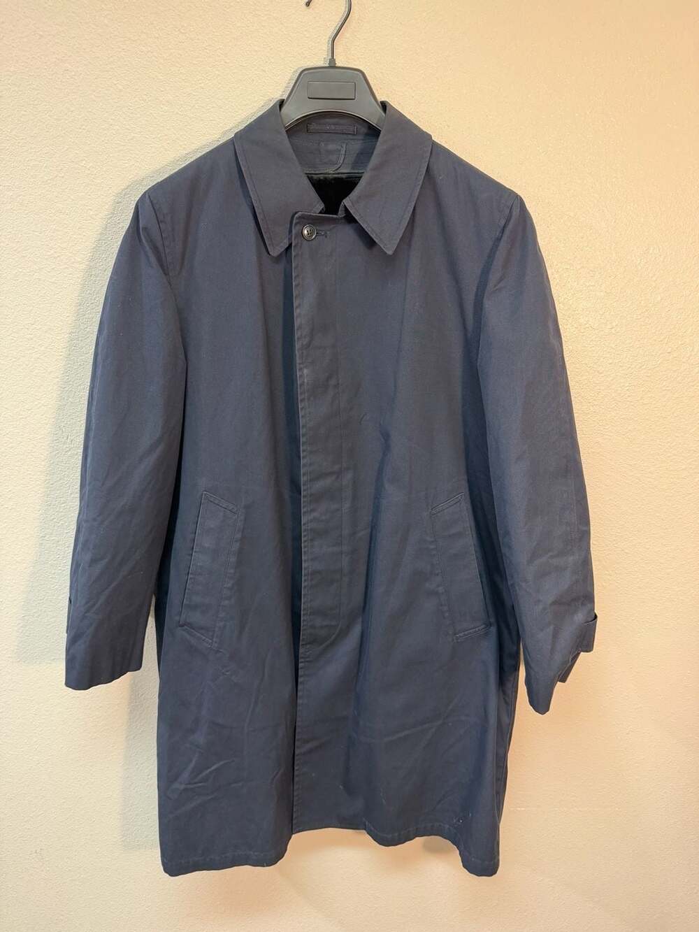 USALondon Fog Vintage Maincoats Navy Trench Coat Size 40 Reg